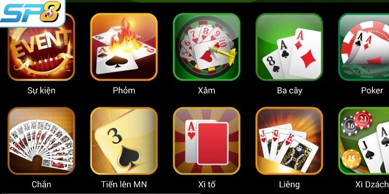 Nhà cái SP8 mang cung cấp nhiều game bài thú vị